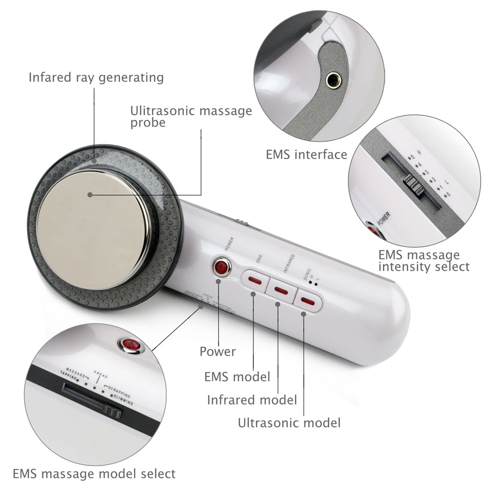 3 in 1 Ultrasonic Cavitation E – обзор и цена Galvanic Skin Sensor