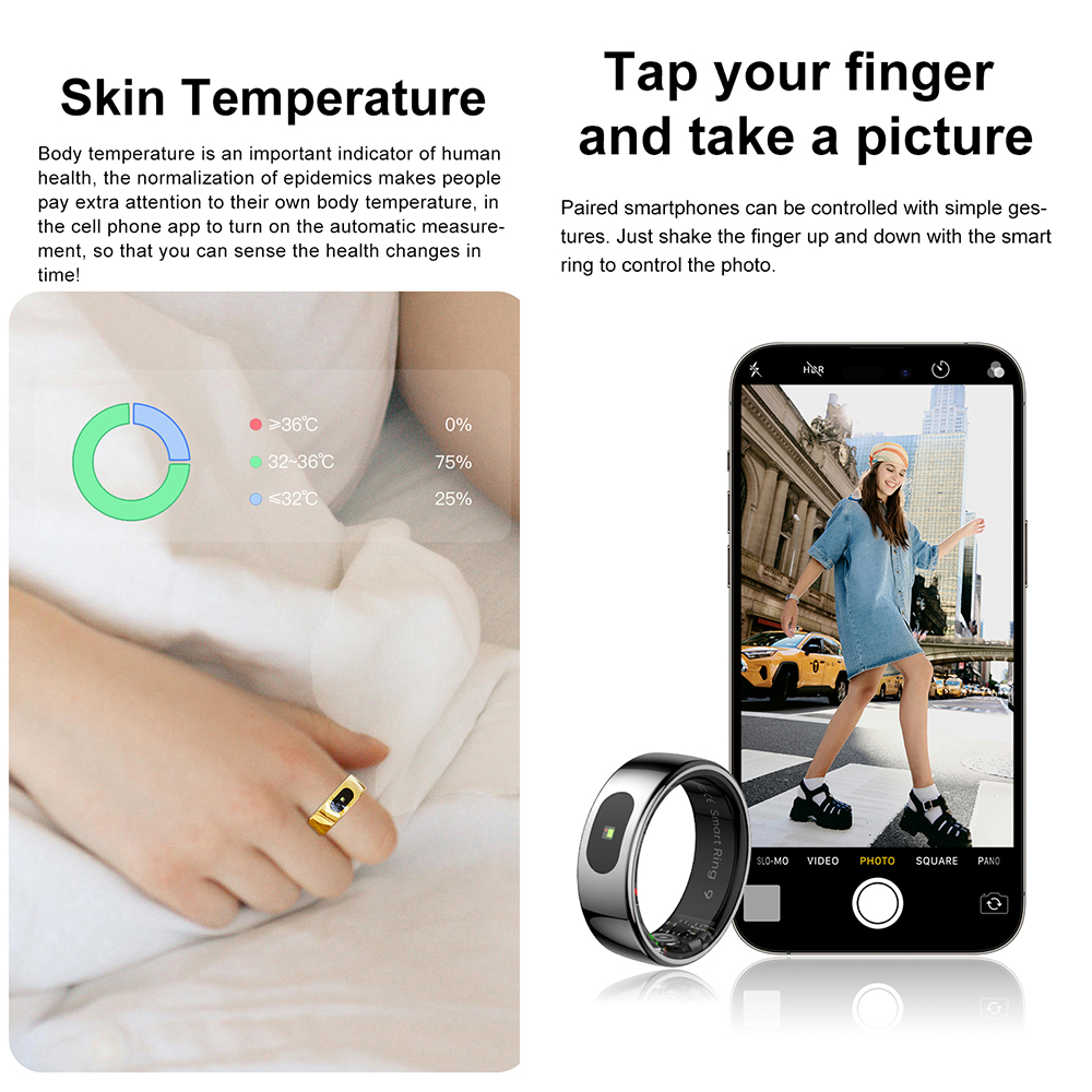 R08 Fitness Tracker Smart Ring – обзор и цена Temperature Ring Skin