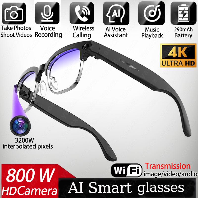 4K Smart AI Glasses 8MP Camera – обзор и цена Smart Glasses Lens