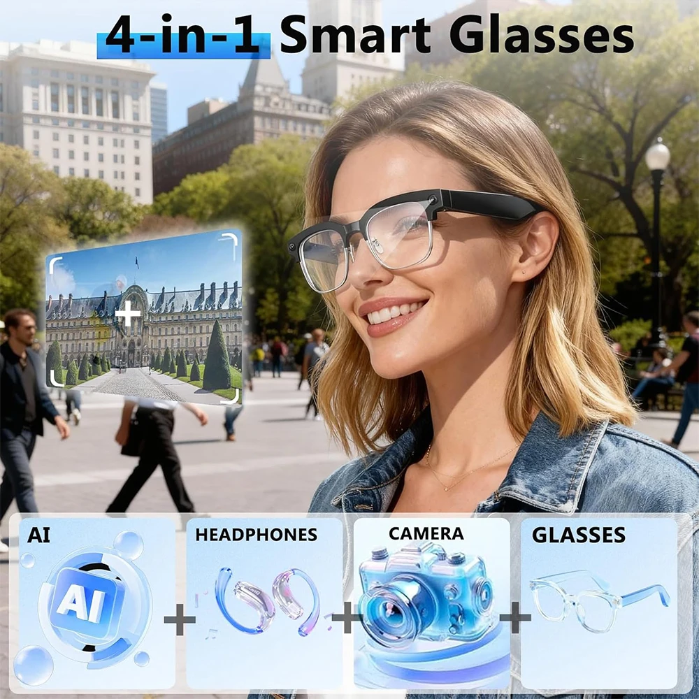 4K Smart AI Glasses 8MP Camera – обзор и цена Smart Glasses Lens