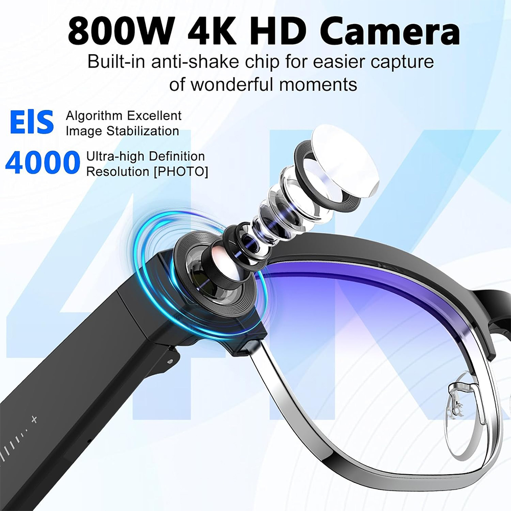 4K Smart AI Glasses 8MP Camera – обзор и цена Smart Glasses Lens