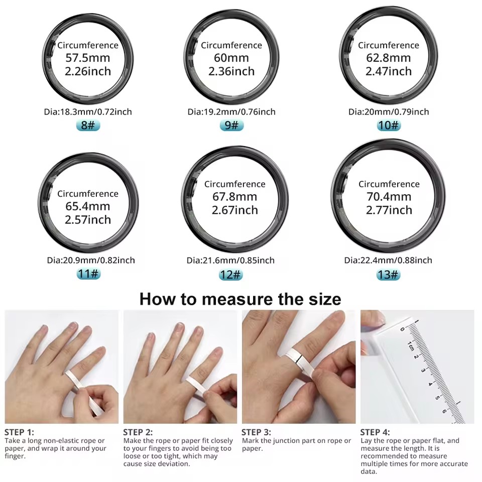 Smart Ring Men Women with Char – обзор и цена Temperature Ring Skin