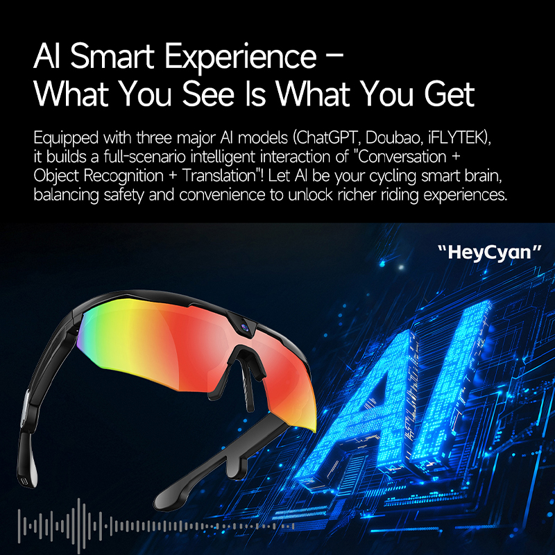 BT Cycling Sunglasses AI Voice – обзор и цена Smart Glasses Lens