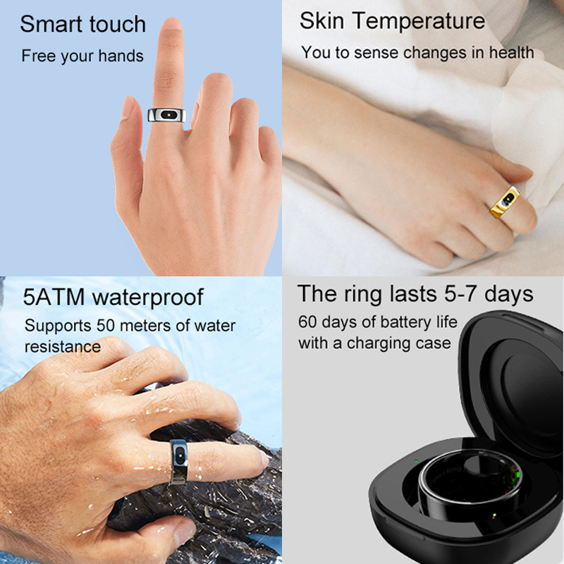 Smart Ring Men Women with Char – обзор и цена Temperature Ring Skin