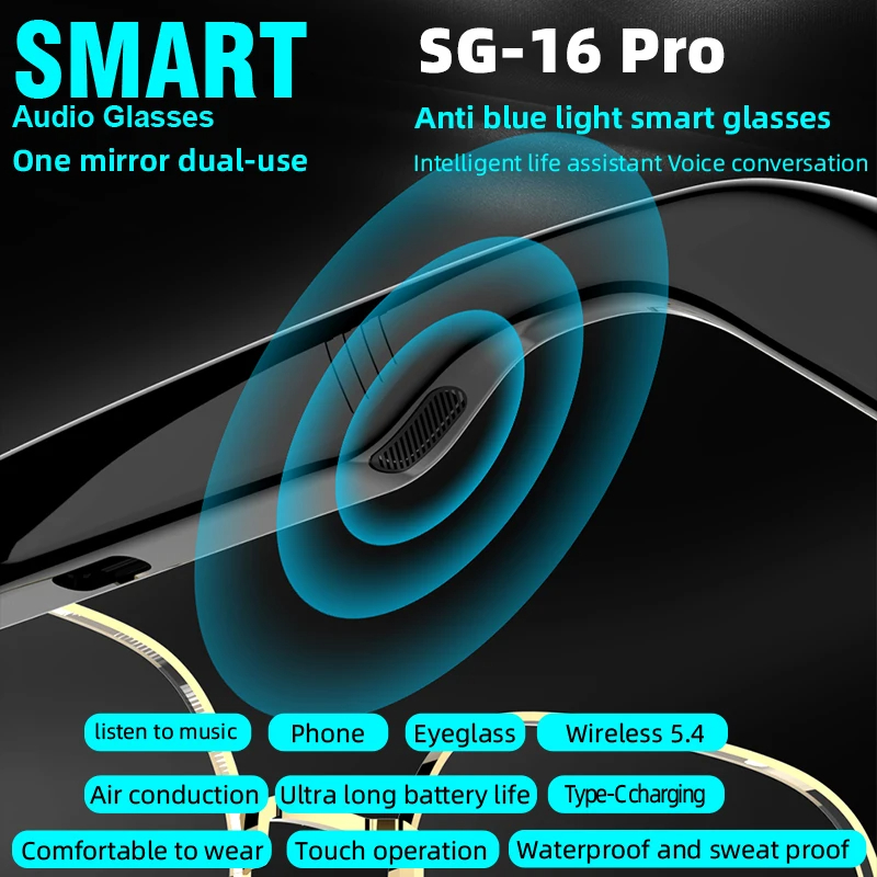 Lenovo New SG-16 Pro Smart Aud – обзор и цена Smart Glasses Lens