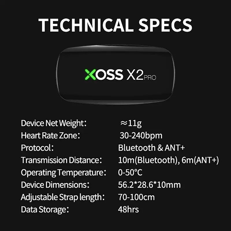 XOSS X2 Pro Chest Strap Heart  – обзор и цена Breath Rate Monitor