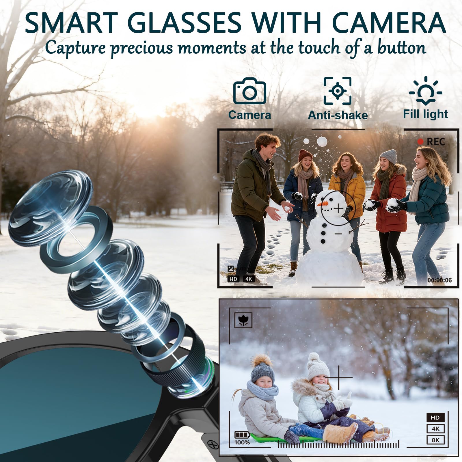 Black Smart Ai Glasses for Men – обзор и цена Smart Glasses Lens