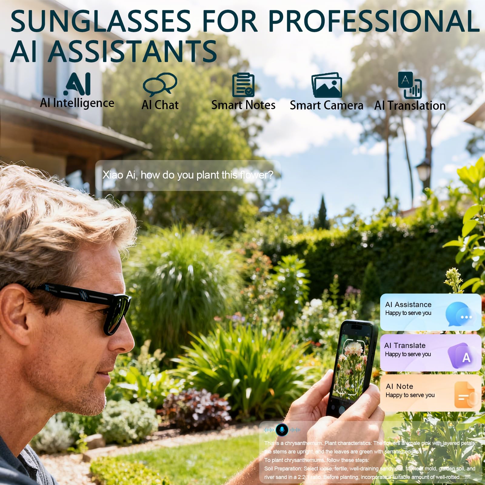 Black Smart Ai Glasses for Men – обзор и цена Smart Glasses Lens