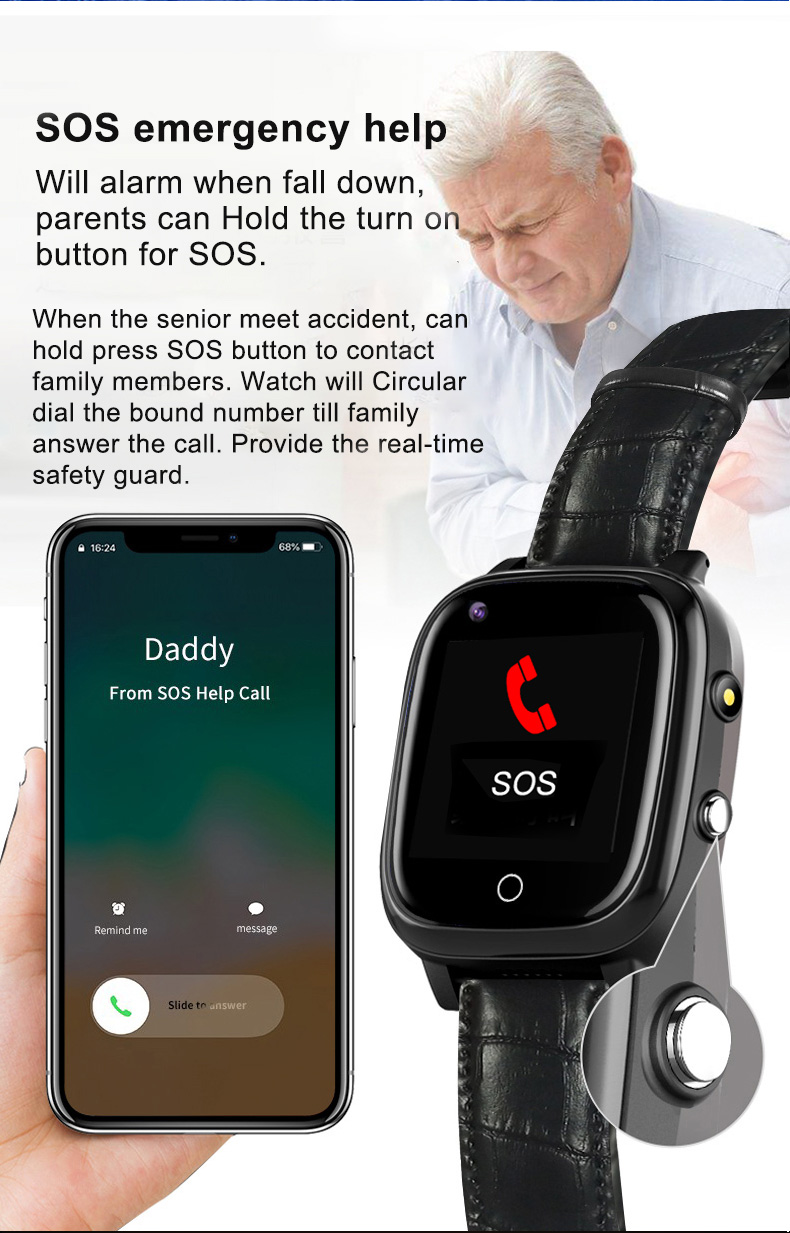Elderly Smart Watch For Senior – обзор и цена Fall Detection Watch