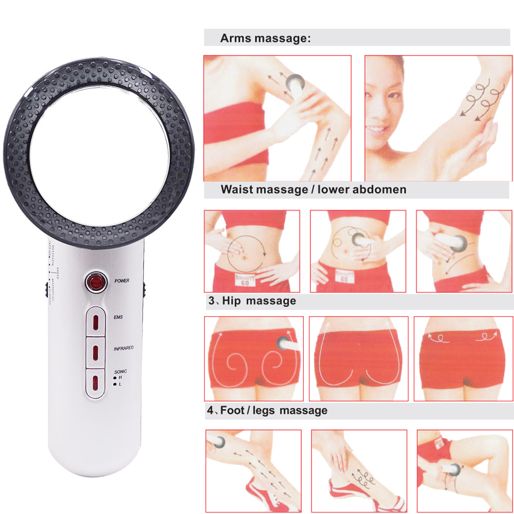 3 in 1 ems Ultrasound Cavitati – обзор и цена Galvanic Skin Sensor