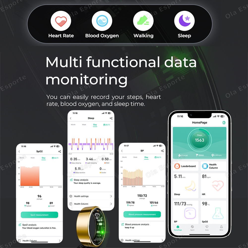 R09 Smart Ring Men Women with  – обзор и цена Temperature Ring Skin