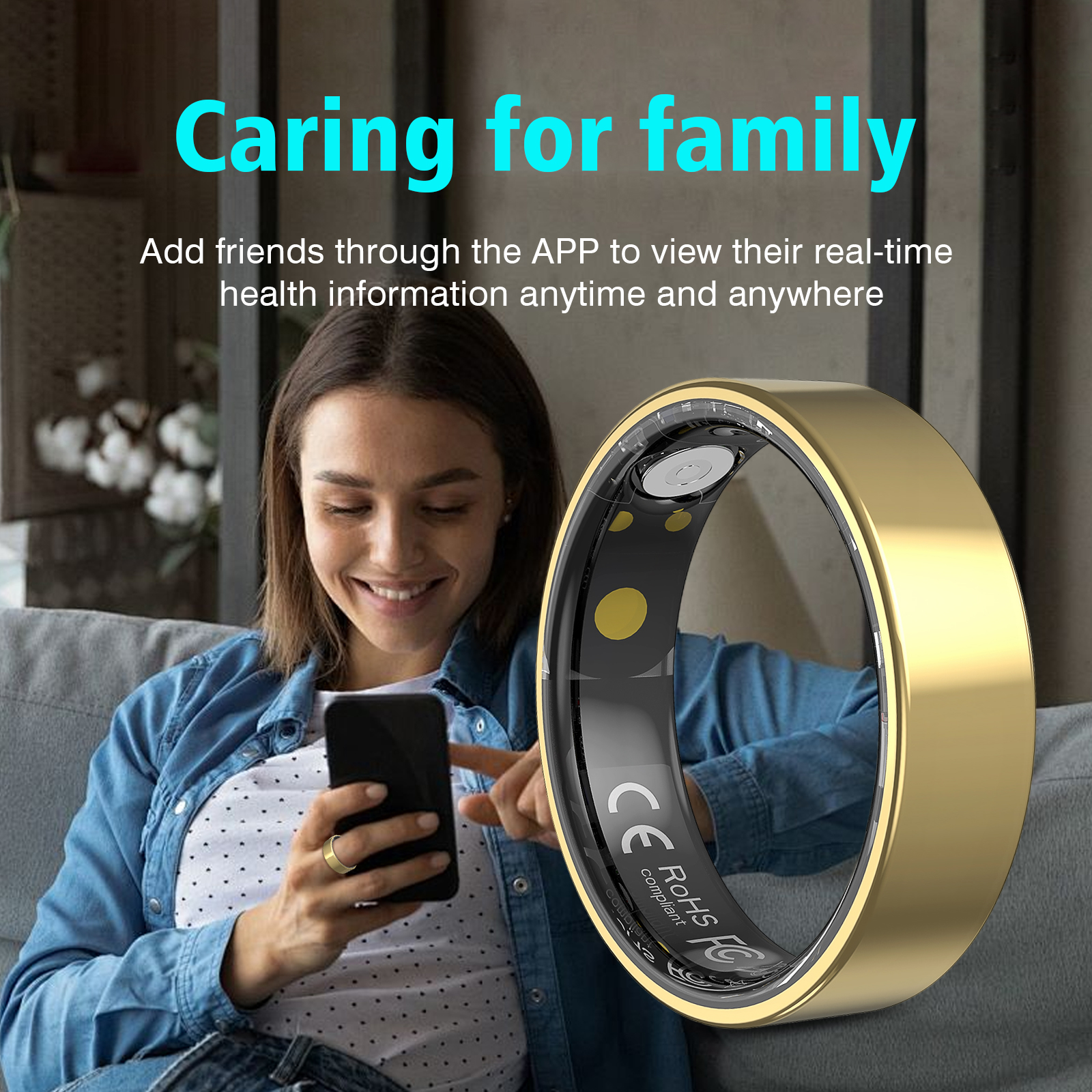 Smart Ring Men Women with Char – обзор и цена Temperature Ring Skin