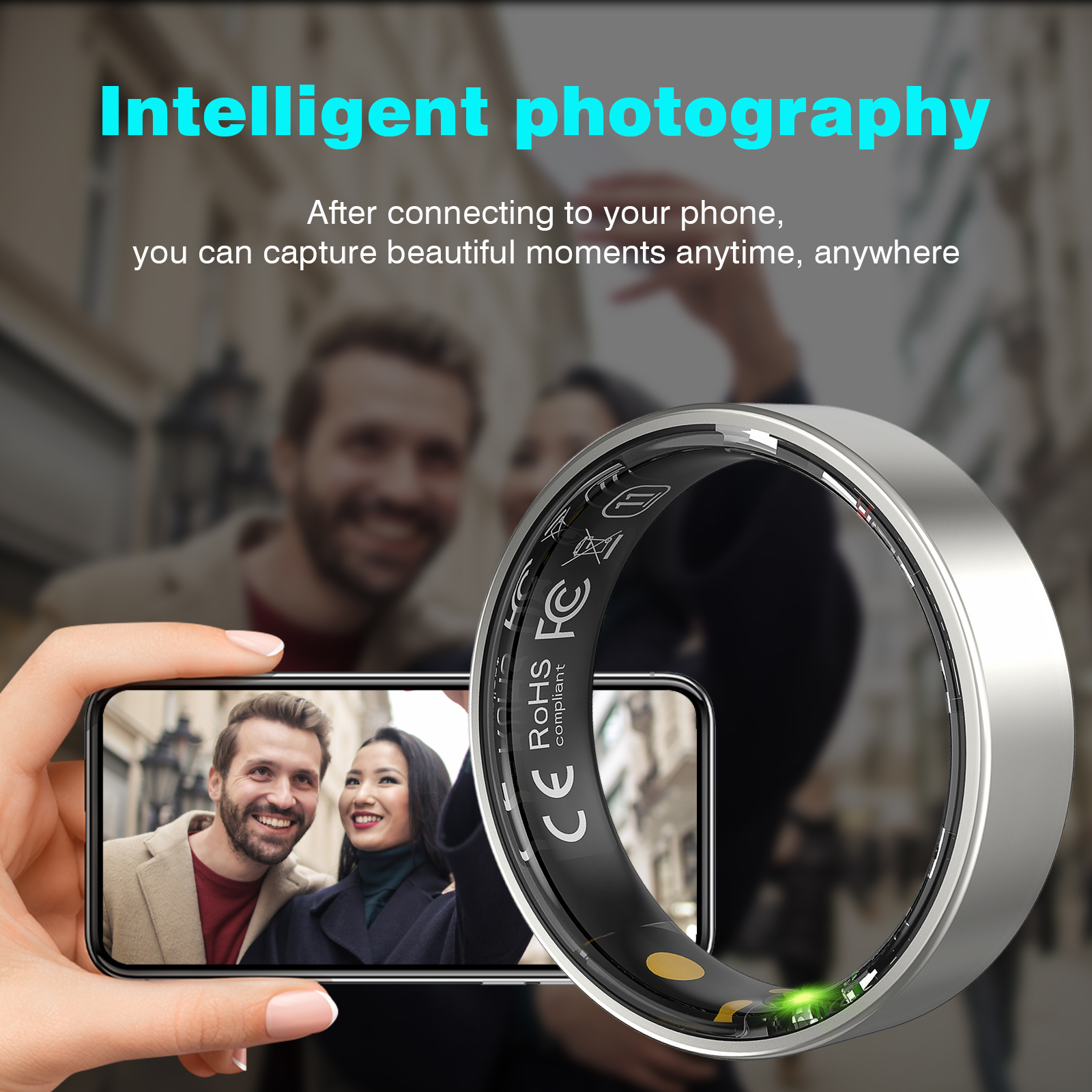 Smart Ring Men Women with Char – обзор и цена Temperature Ring Skin