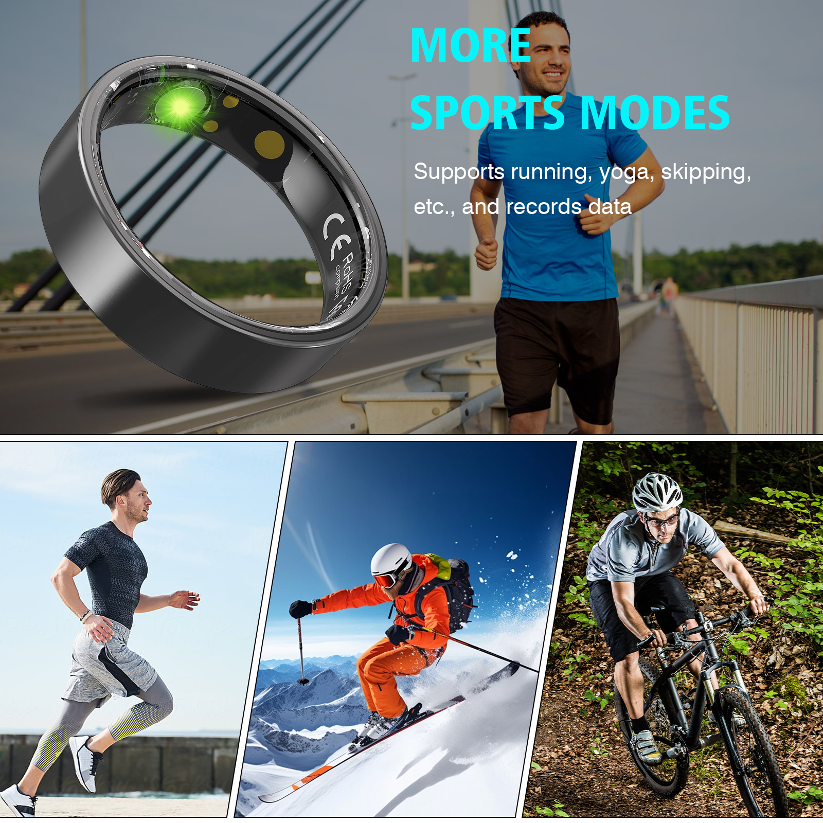 Smart Ring Men Women with Char – обзор и цена Temperature Ring Skin