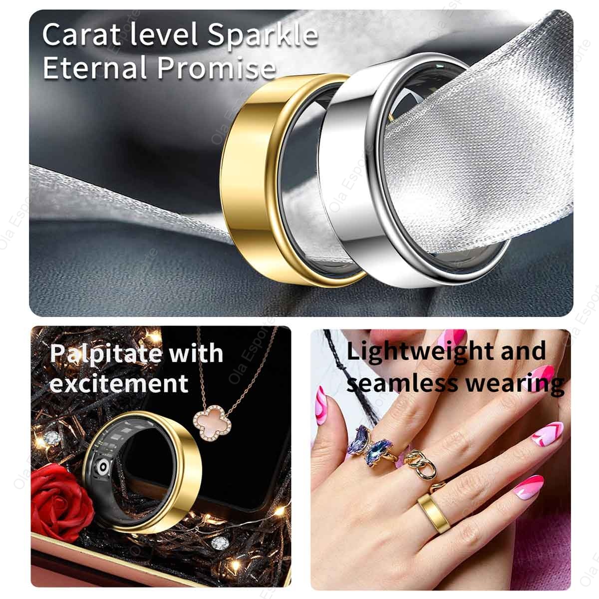 R09 Smart Ring Men Women with  – обзор и цена Temperature Ring Skin