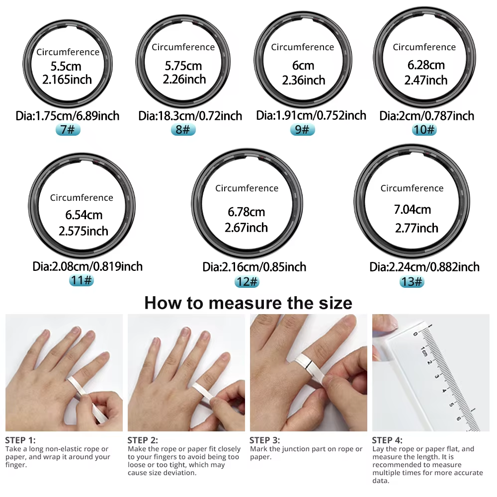 Smart Ring with Charging Case, – обзор и цена Temperature Ring Skin