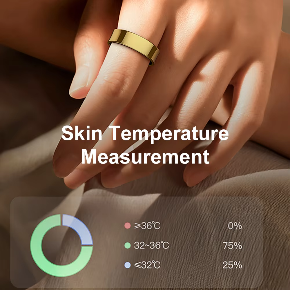 Smart Ring with Charging Case, – обзор и цена Temperature Ring Skin