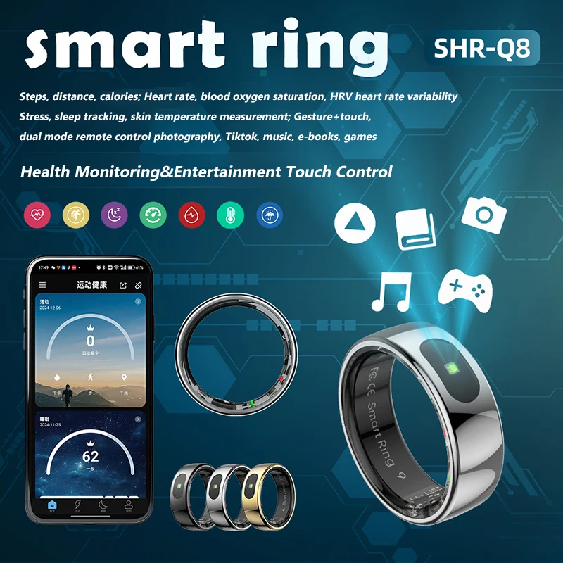 R08 Smart Ring Men Women Charg – обзор и цена Temperature Ring Skin