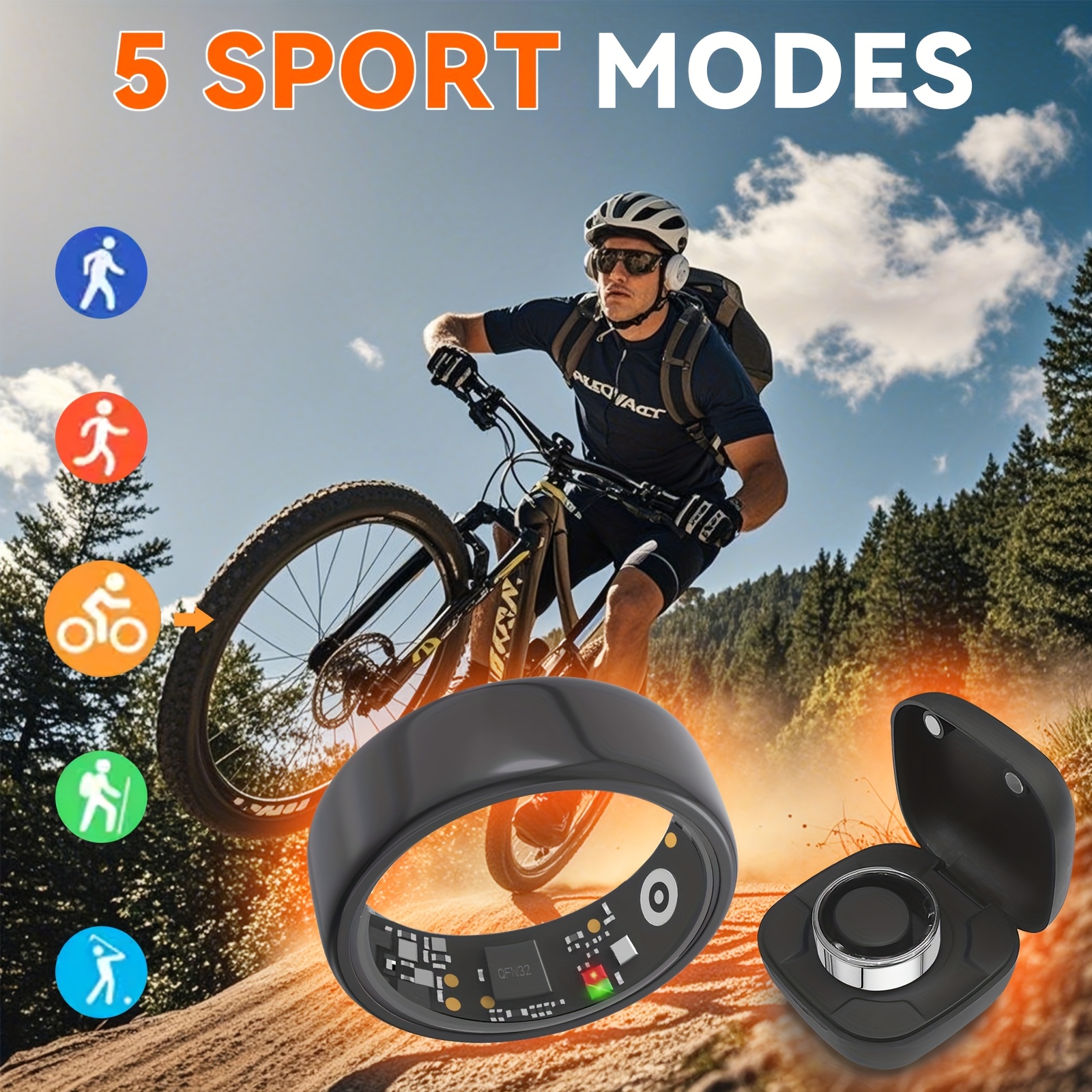 Smart Ring Men Women with Char – обзор и цена Temperature Ring Skin