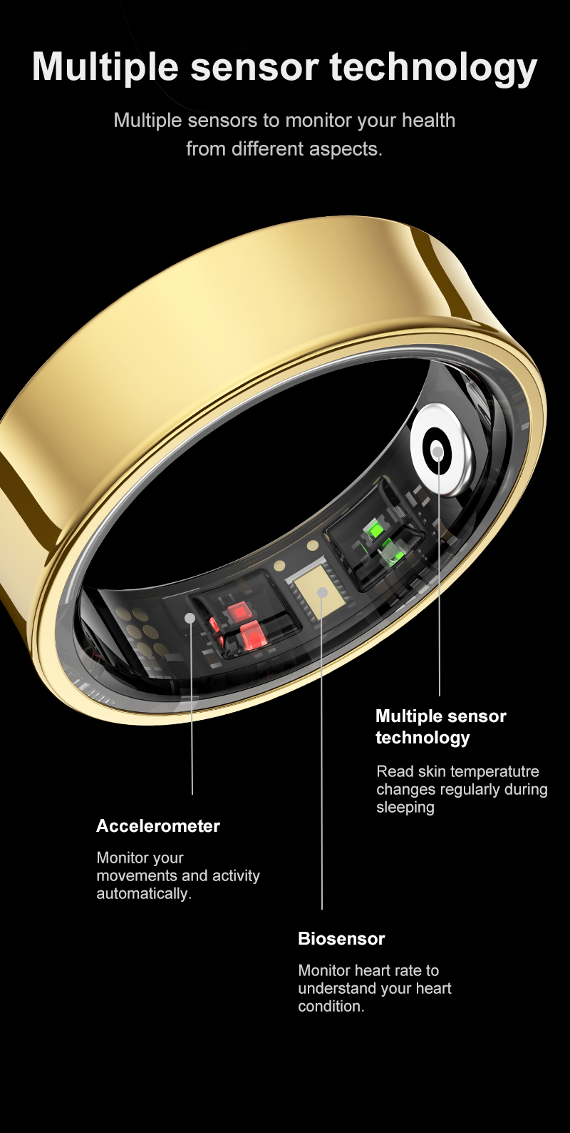 2026 Smart Ring R09 5ATM Water – обзор и цена Temperature Ring Skin